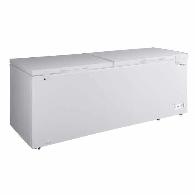 Hamilton Beach 25 cu.ft. White Dual Door Chest Freezer HBFRF2530