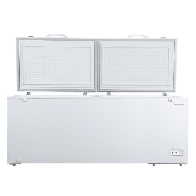 Hamilton Beach 25 cu.ft. White Dual Door Chest Freezer HBFRF2530