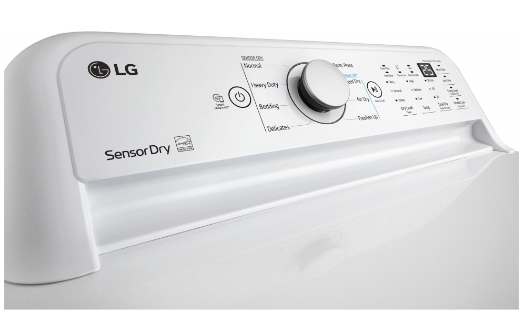 LG DLE7150W Dryer, 27" Width, Electric Dryer, 7.3 cu. ft. Capacity, 8 Dry Cycles, 3 Temperature Settings, Steel Drum, White colour
