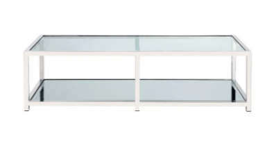 CASPIAN Coffee Table GY-CT-8206 Stainless Steel frame, glass & mirror tops