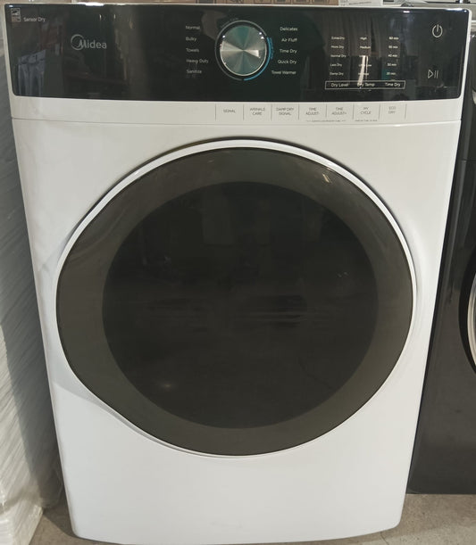 Midea MLE52N3AWW Dryer, 27" Width, Electric Dryer, 8.0 cu. ft. Capacity, 10 Dry Cycles