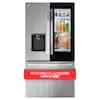 LG Electronics 36-inch W 26 cu. ft. SMART InstaView Counter-Depth MAX French Door Refrigerator in Stainless Steel - ENERGY STAR® LRFOC2606S