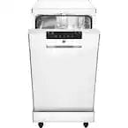 RCA 18 in. White Electronic Portable 120-volt Dishwasher with 3-Cycles with 8 Place Settings RDW1809