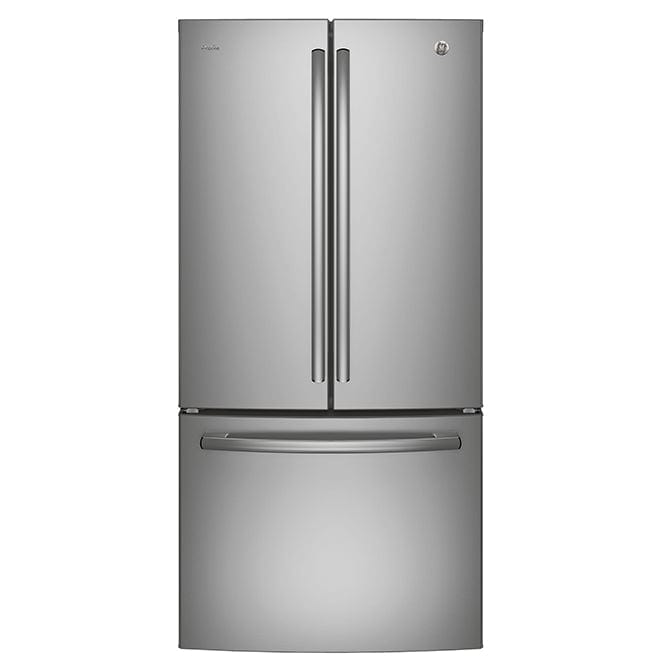 GE Profile PNE25NYRKFS French Door Refrigerator, 33" Width, ENERGY STAR Certified, 24.8 cu. ft cu. ft., Interior Water Dispenser, LED Lighting, Stainless Steel colour