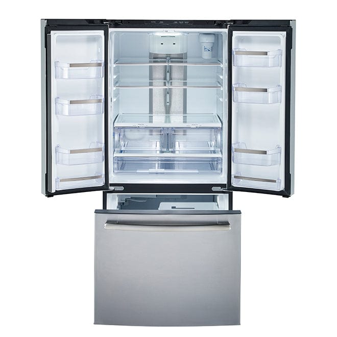 GE Profile PNE25NYRKFS French Door Refrigerator, 33" Width, ENERGY STAR Certified, 24.8 cu. ft cu. ft., Interior Water Dispenser, LED Lighting, Stainless Steel colour