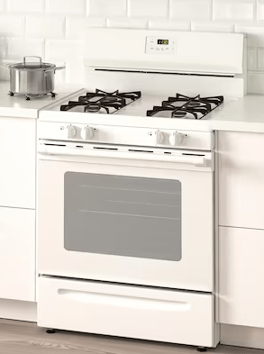 LAGAN Range with gas cooktop, white - IKEA 304.583.568