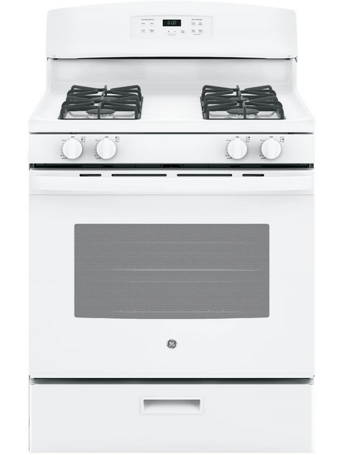 GE  Range, 30" Exterior Width, Gas Range, Self Clean, Gas Burners - JCGBS60DEK5WW /JCGBS60DEKWW