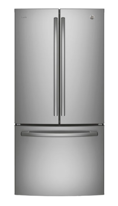 GE Profile PNE25NYRKFS French Door Refrigerator, 33" Width, ENERGY STAR Certified, 24.8 cu. ft cu. ft., Interior Water Dispenser, Stainless Steel