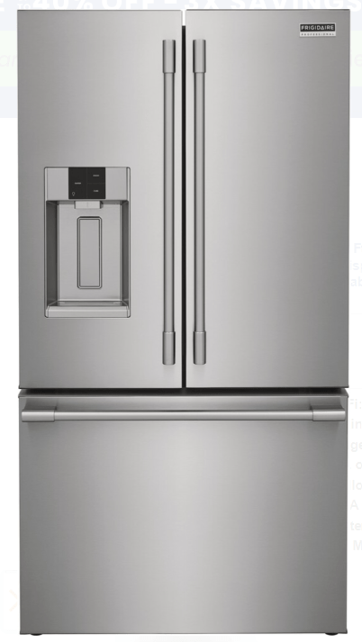 Frigidaire Professional 36-inch W 27.8 Cu. Ft. French Door Refrigerator in Smudge-Proof® Stainless Steel - ENERGY STAR® Model # PRFS2883AF