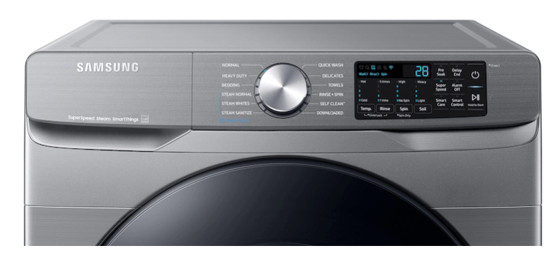 Samsung WF45B6300AP - WF45B6300AP/US Front Load Washer, 27" Width, ENERGY STAR Certified, 5.2 cu. ft. Capacity, Steam Clean, 12 Wash Cycles, 5 Temperature Settings, Stackable, 1200 RPM Washer Spin Speed, Water Heater, Wifi Enabled, Grey colour