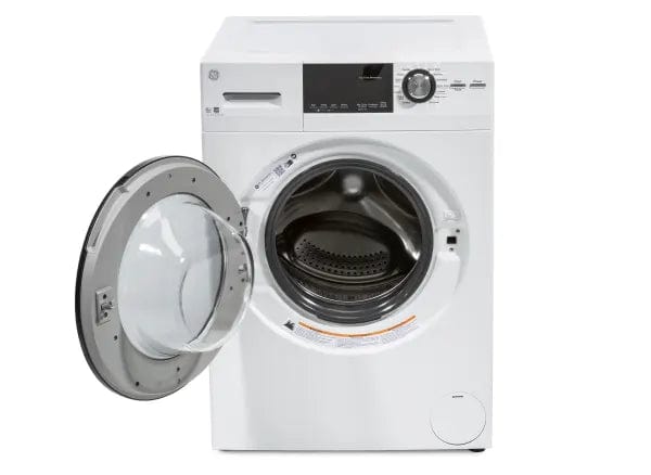 GE GFW148SSMWW Compact Washer, 24 inch Width, ENERGY STAR Certified, 2.8 cu. ft. Capacity, Steam Clean, 14 Wash Cycles, 5 Temperature Settings, Stackable, 1400 RPM Washer Spin Speed, Water Heater, White colour