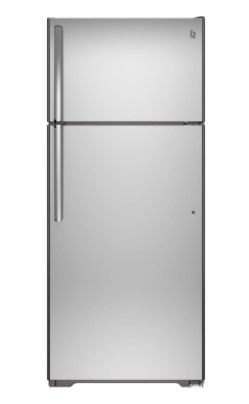 GE® ENERGY STAR energy star 18 cu. ft. top-freezer refrigerator stainless steel - gte18fslkss