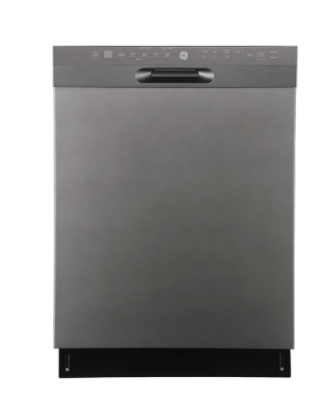 GE 24" built-in front control dishwasher with stainless steel tall tub slate - gbf655smpes